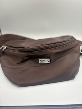 Foldie Brown Belt Bag – Slim Everyday Waist Pack NEW